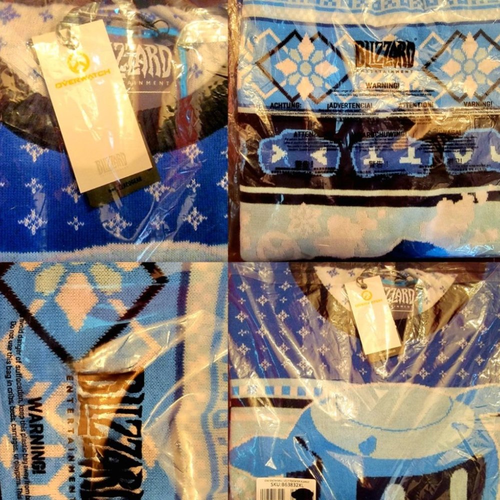 um opened  Overwatch holiday ugly Christmas sweater 2x